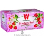 Wissotzky Tea Kosher Magic Garden Fruit & Herbal Tea Strawberry Burst Caffeine Free - Passover 20 Tea Bags