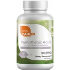 Zahlers Kosher Pantothenic Acid 120 Capsules