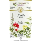 Celebration Herbals Kosher Organic Nettle Leaf Caffeine Free Herbal Tea 24 Tea Bags