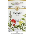 Celebration Herbals Kosher Organic Senna Leaf Caffeine Free Herbal Tea 24 Tea Bags