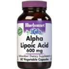 Bluebonnet Kosher Alpha Lipoic Acid 600 mg 60 Vegetable Capsules