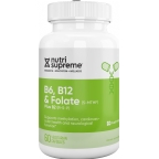 Nutri-Supreme Research Kosher B6, B12 & Folate (5-MTHF) 60 Vegetarian Capsules