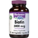 Bluebonnet Kosher Biotin 5000 mcg  120 Vegetable Capsules