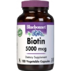 Bluebonnet Kosher Biotin 5000 mcg  120 Vegetable Capsules