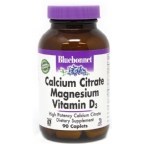 Bluebonnet Kosher Calcium Citrate Magnesium Plus Vitamin D3 90 Caplets