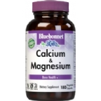 Bluebonnet Kosher Calcium Plus Magnesium  180 Vegetable Capsules