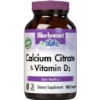 Bluebonnet Kosher Calcium Citrate Plus Vitamin D3 90 Caplets