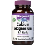 Bluebonnet Kosher Calcium Magnesium One to One (1:1) Ratio 180 Vegetable Capsules
