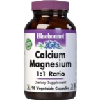 Bluebonnet Kosher Calcium Magnesium One to One (1:1) Ratio  90 Vegetable Capsules