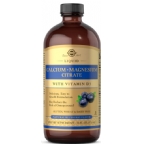 Solgar Kosher Calcium Magnesium Citrate with Vitamin D3 Liquid Blueberry Flavor 16 fl oz