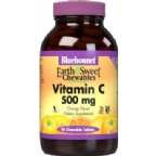 Bluebonnet Kosher EarthSweet Vitamin C 500 Mg Chewable Orange Flavor 90 Tablets