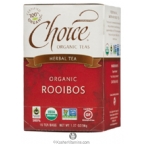 Choice Organics Tea Kosher Rooibos Tea 6 Pack 16 Tea Bags