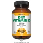 Country Life Kosher Dry Vitamin D2 1000 IU 100 Tablets