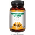 Country Life Kosher Magnesium Citrate 250 Mg 120 Tablets