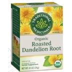 Traditional Medicinals Kosher Organic Herbal Roasted Dandelion Root Caffeine Free 16 Tea Bags