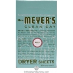 Mrs. Meyer’s Clean Day Basil Dryer Sheets       80 Sheets