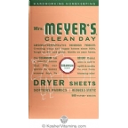 Mrs. Meyer’s Clean Day Geranium Dryer Sheets 80 Sheets