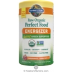 Garden of Life Kosher Perfect Food Raw - Energizer Raw Organic  Green Super Food Powder  9.8 Oz.