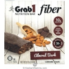 Grab1 Kosher Fiber Nutrition Bar 10g Protein Almond Bark Parve 5 Bars