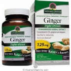 Natures Answer Standardized Ginger Rhizome Extract Vegetarian Suitable not Certified Kosher  60 Vegetable Capsules