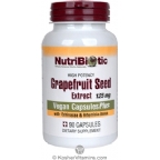 NutriBiotic High Potency Grapefruit Seed Extract 125 Mg Vegetarian Suitable Not Certified Kosher 90 Vegan Capsules