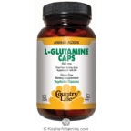 Country Life Kosher L-Glutamine 500 Mg with B-6 50 Vegetarian Capsules