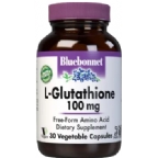 Bluebonnet Kosher L-Glutathione 100 mg 30 Vegetable Capsules