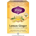 Yogi Tea Kosher Lemon Ginger Tea 16 Tea Bags