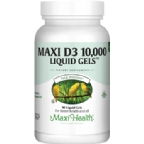 Maxi Health Kosher Vitamin D3 Liquid Gels 10,000 IU 90 Liquid Gels
