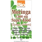 Bio Nutrition Moringa Super Food 5,000 Mg Vegetarian Suitable Not Certified Kosher 60 Vegetarian Capsules