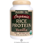 NutriBiotic Kosher Organic Rice Protein Vanilla 21 OZ