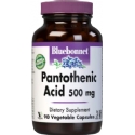 Bluebonnet Kosher Pantothenic Acid 500 mg 90 Vegetable Capsules