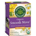 Traditional Medicinals Kosher Organic Laxative Smooth Move Senna Chamomile Caffeine Free 16 Tea Bags