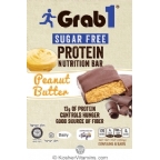 Grab1 Kosher Sugar Free Protein Nutrition Bar Peanut Butter - Dairy Cholov Yisroel 4 Bars