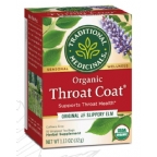 Traditional Medicinals Kosher Organic Seasonal Throat Coat Caffeine Free 16 Tea Bags