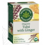 Traditional Medicinals Kosher Organic Tea - Tulsi with Ginger 6 Pack 16 Tea bags