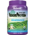 Bluebonnet Kosher Super Earth Organic VeggieProtein Complete & Balanced Vegan Protein with Brown Rice, Yellow Pea, Chia and Quinoa Vanilla  1 LB