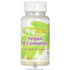VegLife B Complex Vegan Suitable Not Certified Kosher 50 Tablets
