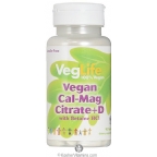 VegLife Cal-Mag Citrate Plus Vitamin D Vegan Suitable Not Certified Kosher 90 Tablets