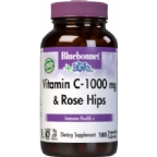 Bluebonnet Kosher Vitamin C-1000 mg Plus Rose Hips  180 Vegetable Capsules