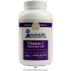 NutraLife Kosher Vitamin C 250 mg 240 Chewable Tablets