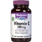 Bluebonnet Kosher Vitamin C 500 mg 180 Vegetable Capsules