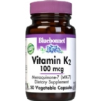 Bluebonnet Kosher Natural Vitamin K2 100 Mcg (MK-7) 50 Vegetarian Capsules