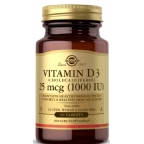 Solgar Kosher Vitamin D3 25 mcg (1000 IU) 90 Tablets