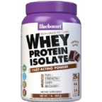 Bluebonnet Kosher 100% Natural Whey Protein Isolate Powder Chocolate Dairy 1 LB