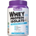 Bluebonnet Kosher 100% Natural Whey Protein Isolate Powder French Vanilla Dairy 1 LB