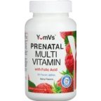 Yum V’s Kosher Prenatal Multivitamin with Folic Acid Gummies - Berry Flavor 90 Jellies