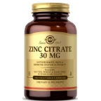 Solgar Kosher Zinc Citrate 30 mg  100 Vegetable Capsules