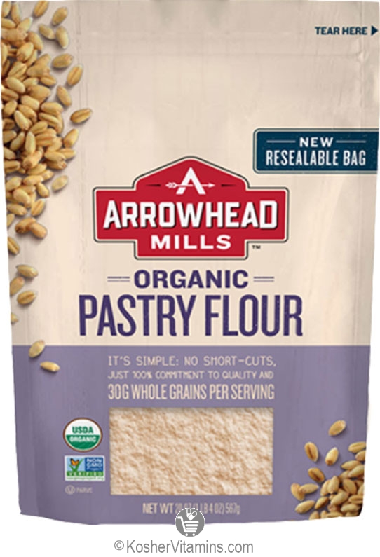 Arrowhead Mills Kosher Organic Pastry Flour 6 Pack 20 OZ