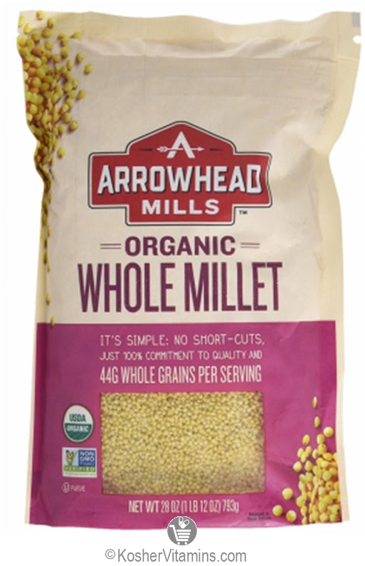 Arrowhead Mills Kosher Organic Whole Millet 6 Pack 28 OZ